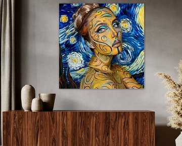 vrouw van Gogh schilderij ai van Egon Zitter