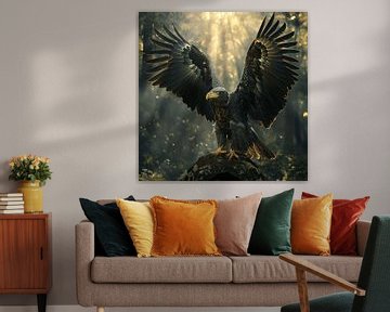 Beeindruckender Adler in einer magischen Umgebung von Mel Digital Art