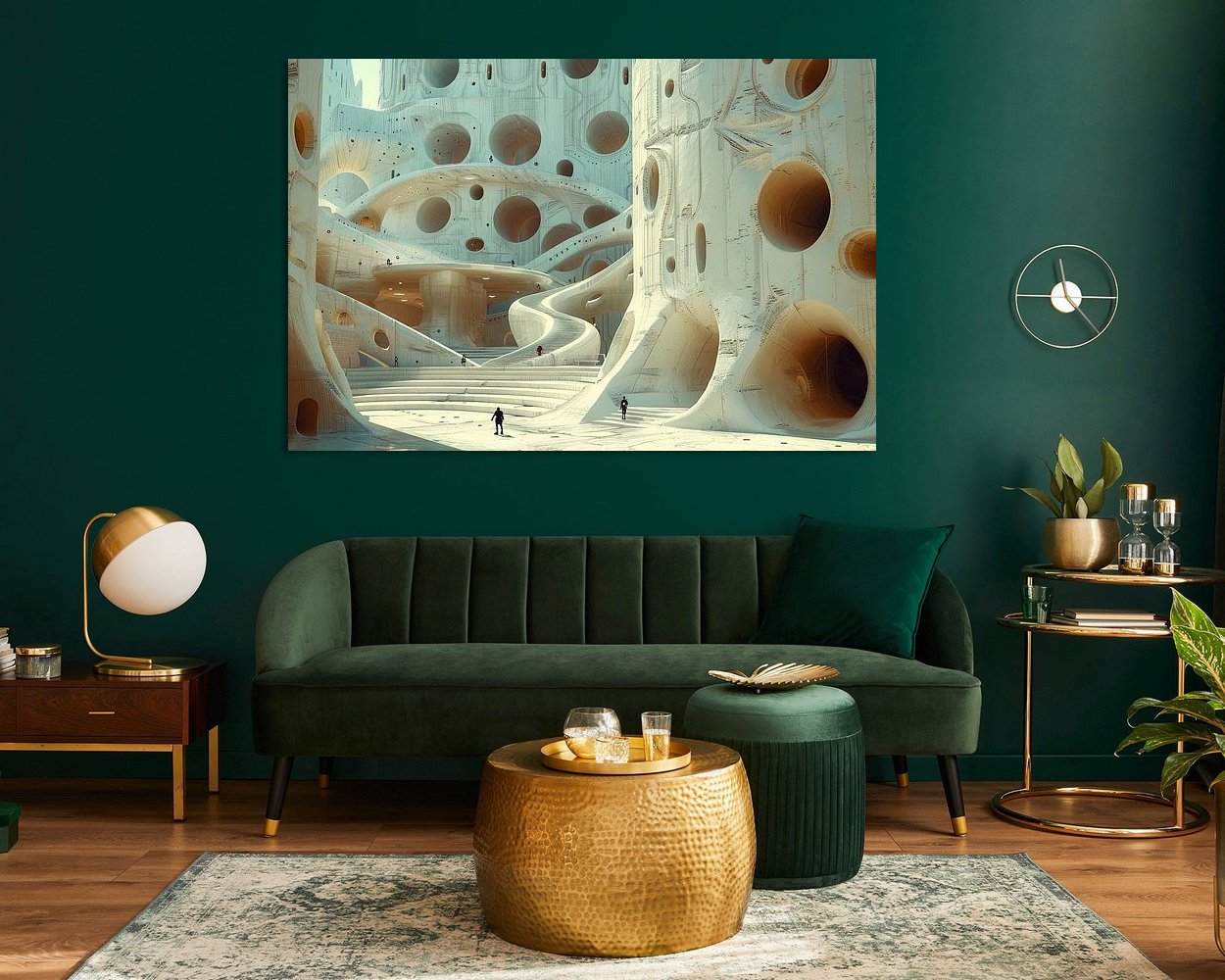 Voorbeeld van het werk in een kamer