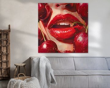 vrouwen ai kunst cherry pop lipps van Egon Zitter