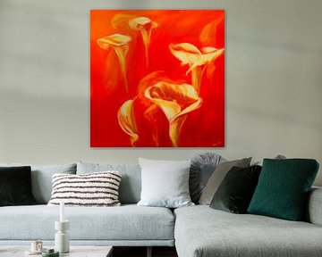 Abstrait rouge 4 - Calla sur Karen Kaspar