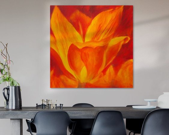 Voorbeeld van het werk in een kamer