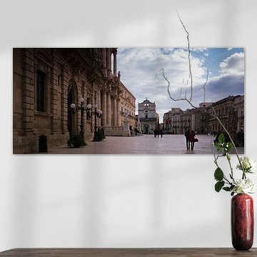 Piazza Duomo, Ortigia, Syrakus, Sizilien, Italien