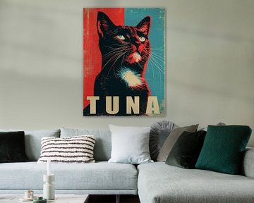 Tonijn - Politieke Kattenkunst nr.2 van Vincent the Cat