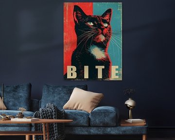 Bite - Politische Katzenkunst Nr.2 von Vincent the Cat