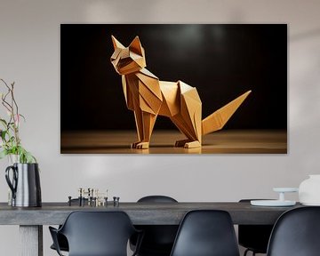 Origami cat panorama by The Xclusive Art