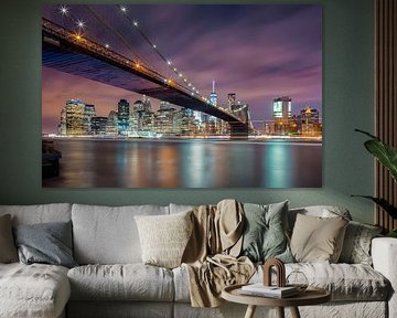 Brooklyn Bridge bei Nacht