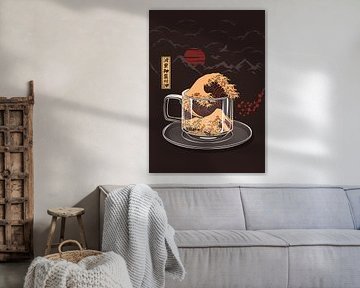 Große Welle vor Kanagawa Kaffee-Edition