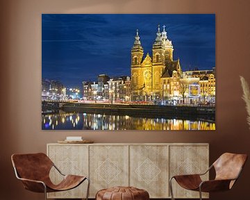 St.-Nikolaus-Kirche in Amsterdam beleuchtet von Anton de Zeeuw