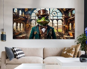 Steampunk frog by KunstenAIr