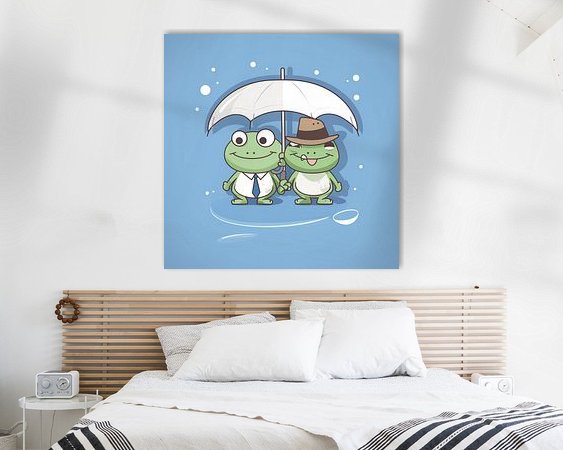 Voorbeeld van het werk in een kamer