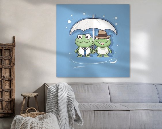 Voorbeeld van het werk in een kamer