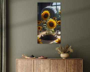 Sonnenblumen mit Sonnenblumen von Maud De Vries