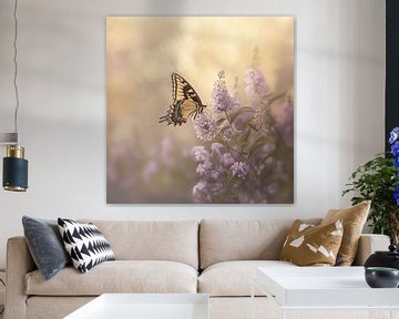 Schwalbenschwanz, Papilio machaon soft lilac von Mel Digital Art