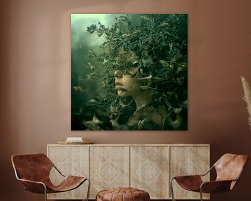 Femme de rêve verte sur Mel Digital Art