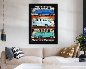 Ikonischer Retro T2 Microbus von Adam Khabibi