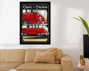 Iconische retro T2 Microbus van Adam Khabibi