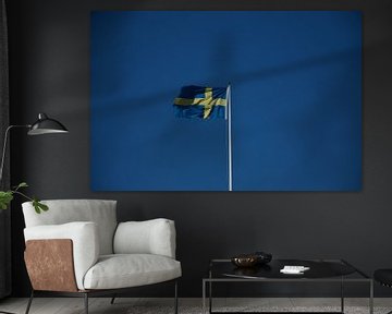 Swedish flag in the wind by Bart van Wijk Grobben