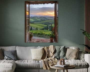 Uitzicht op Toscane van Studio Allee