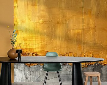 Modernes Abstraktes in Gelb und Grau von Studio Allee