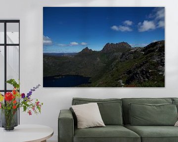 Zicht op Cradle Mountain van Bart van Wijk Grobben