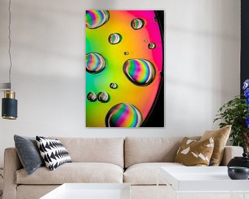 Colourful Water Droplets by Léonie's Art Gallery