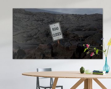 Road sign in lava by Bart van Wijk Grobben