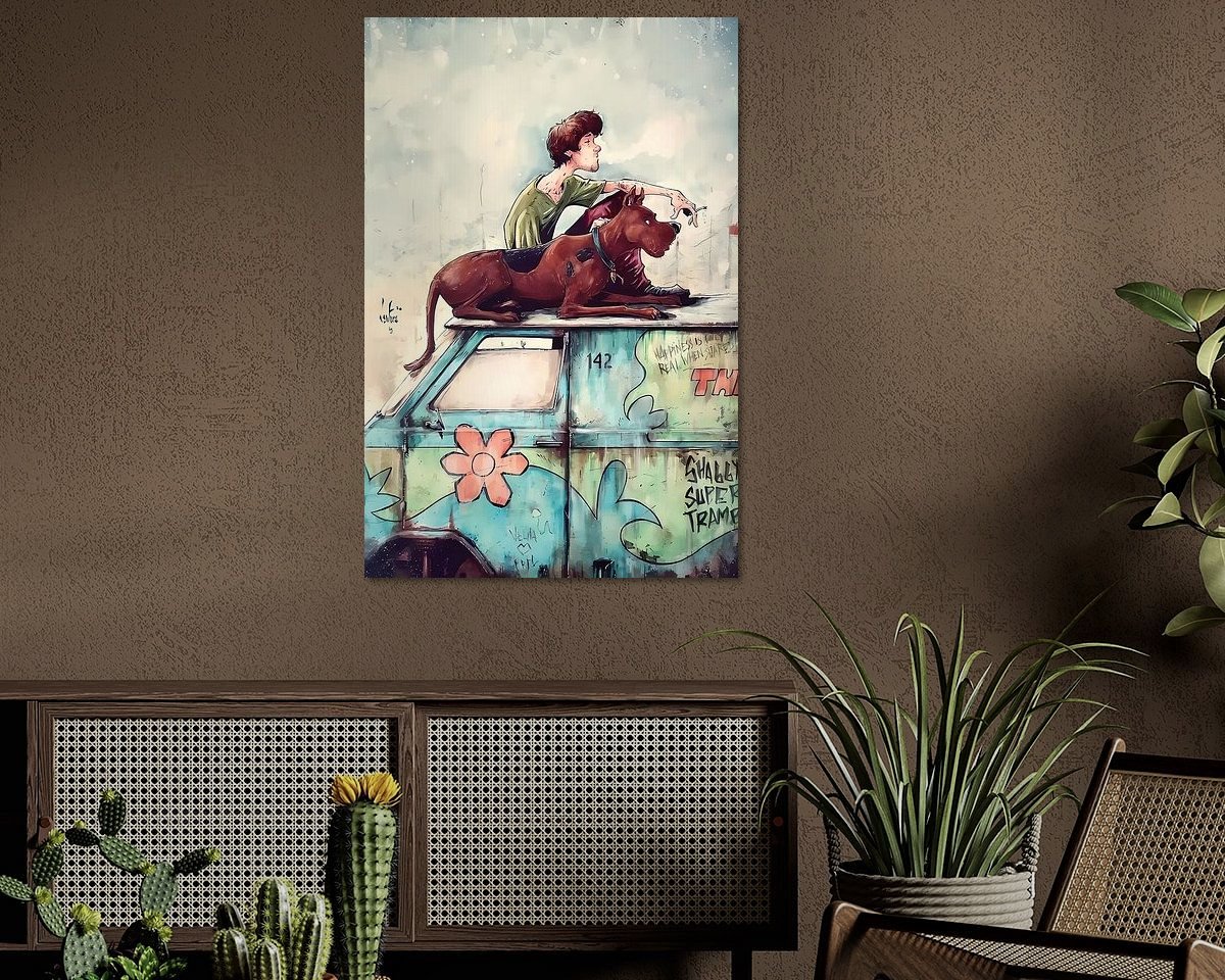 Voorbeeld van het werk in een kamer