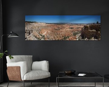 Panorama over Bryce Amphitheater van Bart van Wijk Grobben