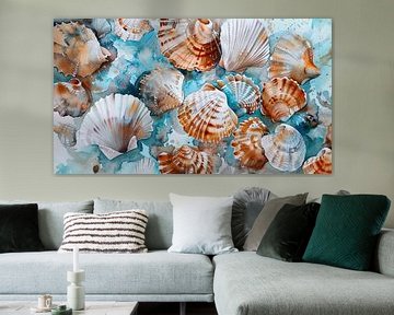 Watercolour Seashells by ByNoukk