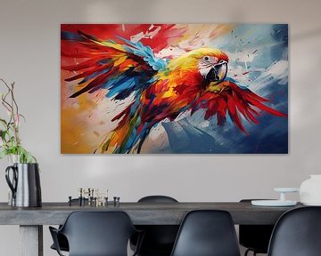 Abstract parrot colourful panorama by The Xclusive Art