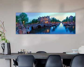 Brouwersgracht Amsterdam vanaf de Papiermolensluis van Ardi Mulder