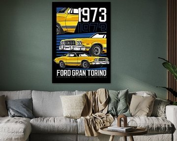 Ford Grand Torino Muscle Car van Adam Khabibi