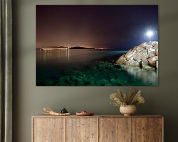 Coast at night, La Ciotat (France) by Olivier Van Acker