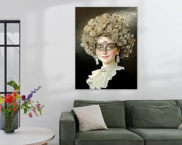 Portret van een Klassieke vrouw met masker