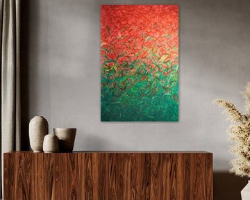 From RED to GREEN - Abstract Painting by Dirk Wüstenhagen