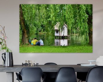 Talk by the pond in Lehde by Ingo Laue