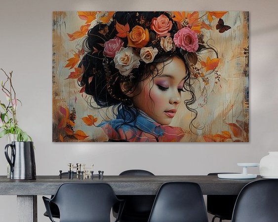 Voorbeeld van het werk in een kamer