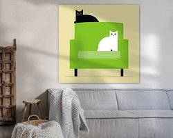 Voorbeeld van het werk in een kamer