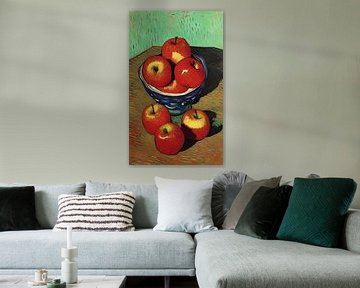 Nature morte impressionniste pommes sur Maud De Vries