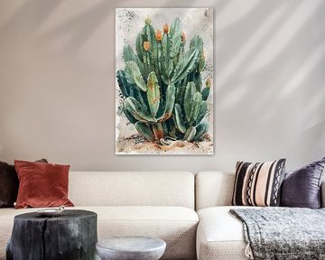 aquarel cactus bloem van haroulita