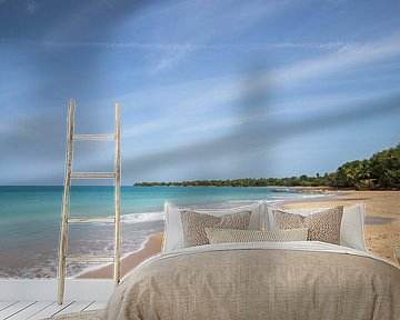 Caribbean sandy beach on Guadeloupe, Plage de Clugny by Fotos by Jan Wehnert
