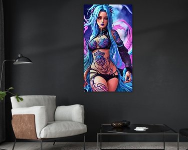 Voorbeeld van het werk in een kamer