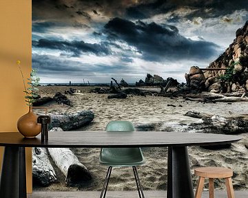 Treibholz am Strand von Jürgen Wiesler