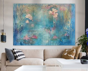 Nymphéas, peinture, Monet sur Joriali Abstract