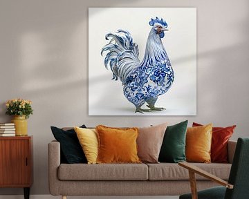 Delft Blue chicken by Lauri Creates
