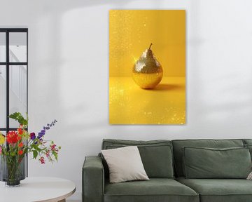 Luminous luminescence: yellow bulb disco ball in a radiant yellow atmosphere by Floral Abstractions