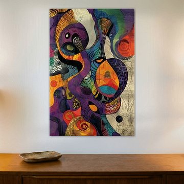 Künstlerische abstrakte Kunstwerke in vielen verschiedenen Farben