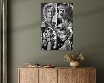 Glamour Girl Retro-Look Collage von Egon Zitter