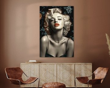 Frau Glamour-Look Retro-Stil